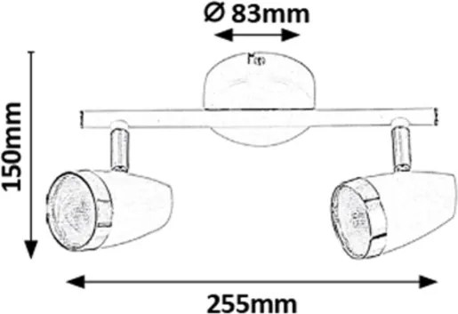 Rabalux 6513 - LED Lampa spot KAREN 2xLED/4W/230V