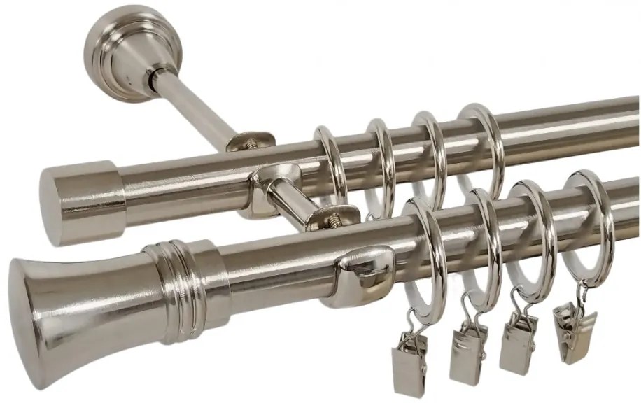 Galerie dubla CAPRI /19 - INOX (Alege marime: 140 cm)