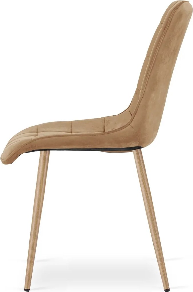 Scaun de masa SPLIT VELVET, maro