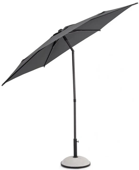 Umbrela de gradina cu brat pivotant gri antracit din poliester si metal, ∅ 270 cm, Samba Bizzotto