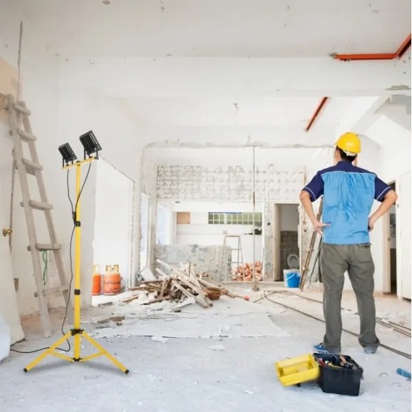 Proiector LED cu suport TIGRA 2xLED/100W/230V 4000K IP54 negru/galben