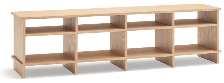 Comodă TV în culoare naturală cu aspect de lemn de stejar 180x50x40 cm Inari – Teulat