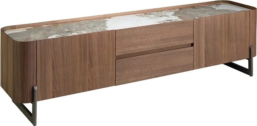 Comoda TV deosebita design LUX Walnut-Marble