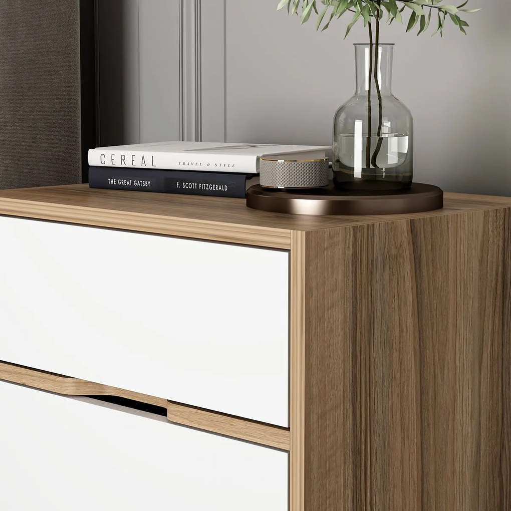 Măsuță de noptieră Elina Walnut White