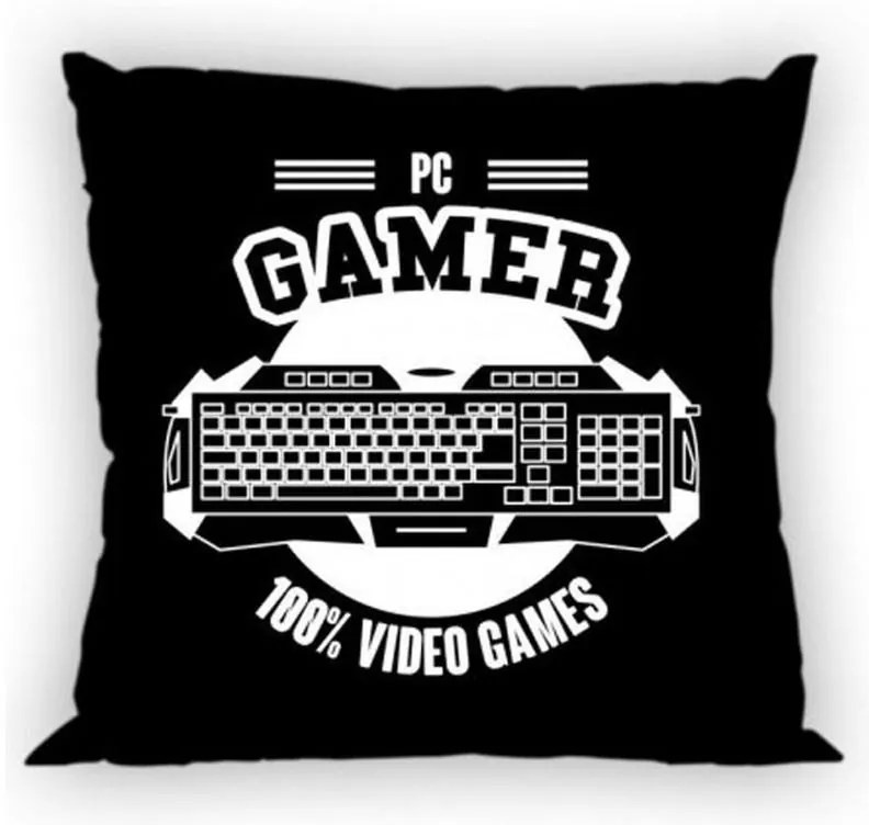 Gamer Husă neagră pentru pernă 40x40 cm
