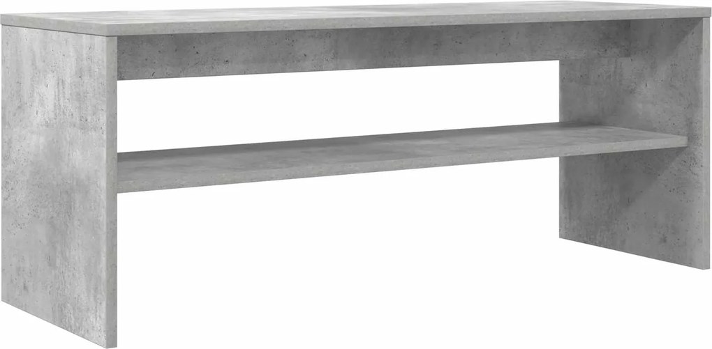 vidaXL Cabinet TV Gri din beton 100 x 35 x 40 cm Lemn compozit