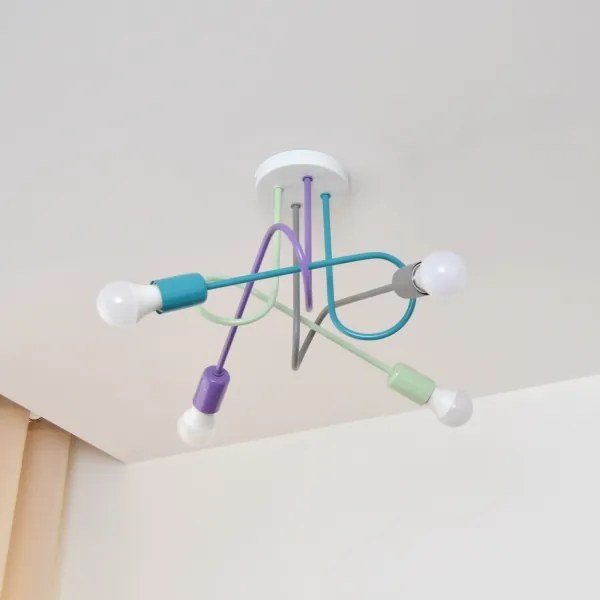 Lustr LED OXFORD 4xE27/10W/230V montat plafonieră