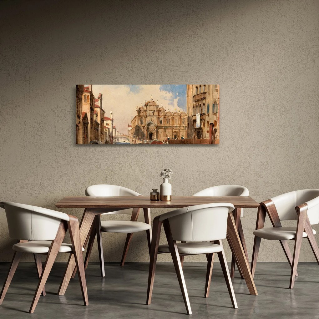 Tablou - Jules-Romain Joyant, The Scuola di San Marco, Venice, reproducere (120x50 cm)