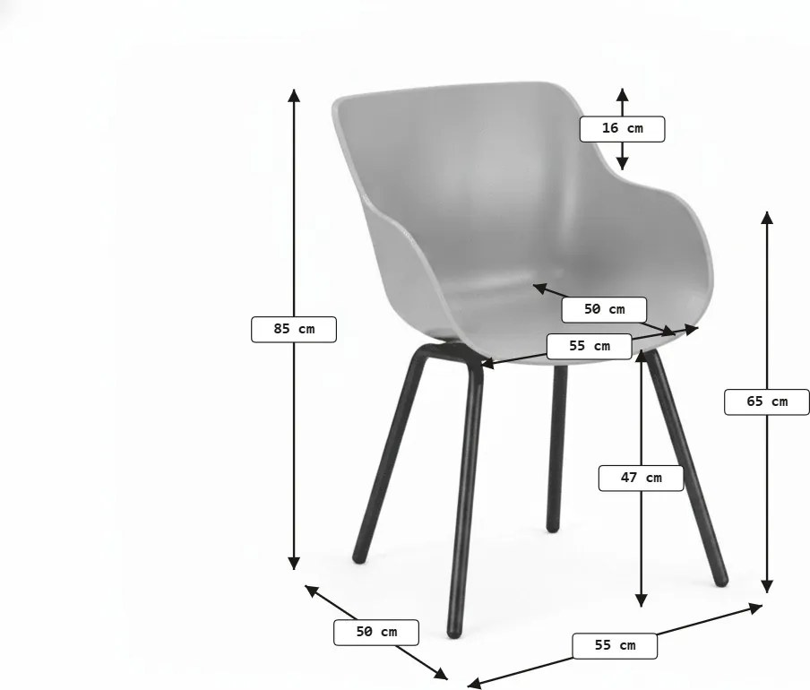 Scaun bucatarie HARTMAN AMAYA RONDO, gri-bej