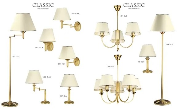 Jupiter 206-CL L L - Lampa de masa CLASSIC 1xE27/60W/230V