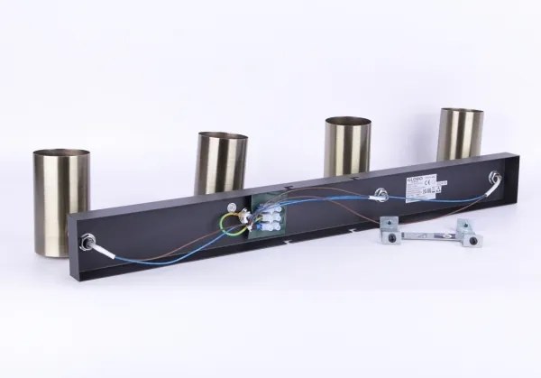 Spot ROBBY 4xGU10/35W/230V neagră/alamă Globo 57911-4M