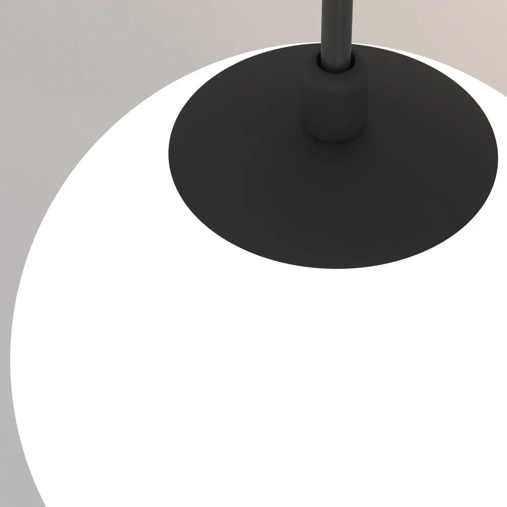 Pendul LED incastrabil design tehnic Luna negru, 3000K