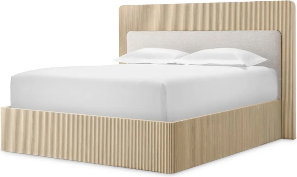 Pat dublu design LUX Dimitrios 180x210cm, stejar albit