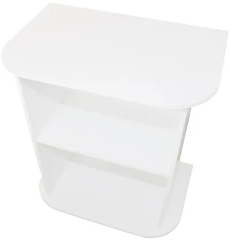 Comoda TV pe role, alba, 69 x 80 x 45 cm