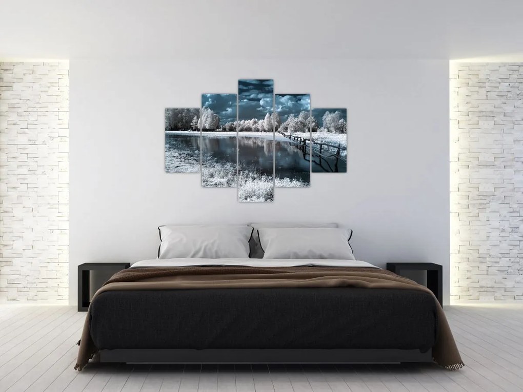 Tablou - Peisaj înghețat (150x105 cm)