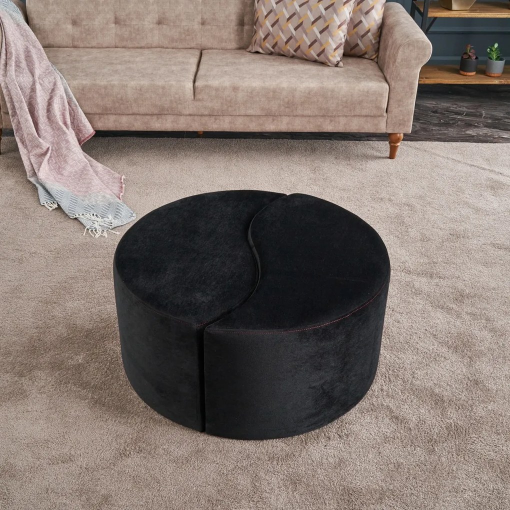 Taburet Alis Pouf negru