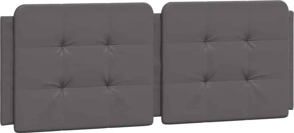 vidaXL Pernă pentru tăblie pat, Zadar, gri, 140 cm, piele artificială