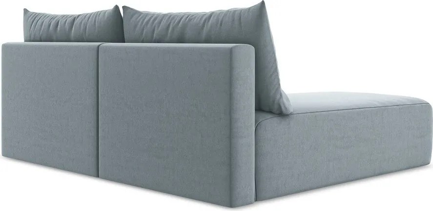 Colțar albastru extensibil/cu spațiu de depozitare cu tapițerie din catifea (cu colț pe partea stângă/cu șezlong) Kalena – Makamii