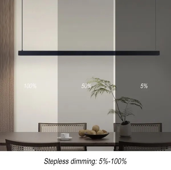 Immax NEO 07307L-LED MADEIRA – lampă suspendată pe cablu, reglabilă, 33W/230V, Wi‑Fi Tuya, 152 cm, neagră