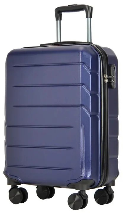 Valisă de cabină cu 4 roți Bontour „Spinner” cu încuietoare TSA, 55x39x20 cm, albastru