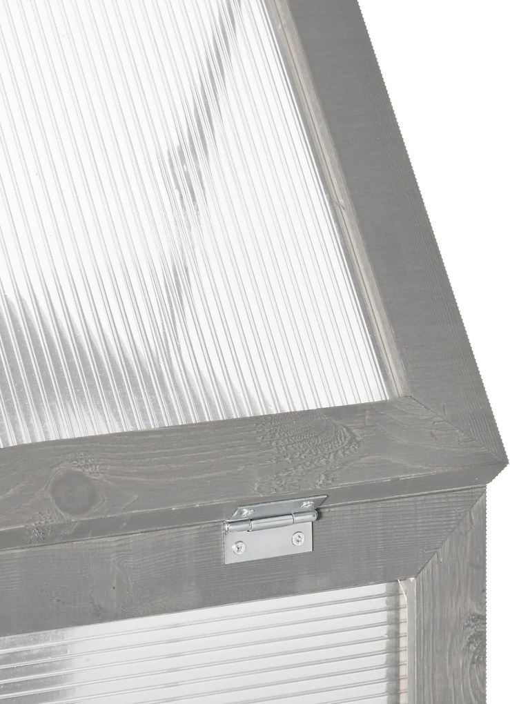 Outsunny Seră, Frigider, transparent, potrivită pentru exterior, lemn+policarbonat, 58 x 44 x 78cm | Aosom Romania