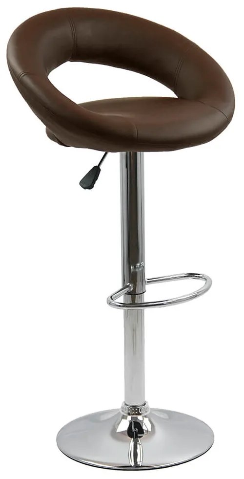 Scaun bar maro ABS 151 din piele sintetică cu desing modern