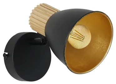 Brilagi - Aplica de perete tip spot ODENSE 1xE14/10W/230V, lemn/negru
