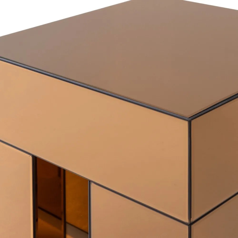Măsuță auxiliară cu aspect lucios 45x45 cm Mirrox – WOOOD