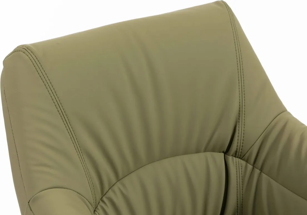 HR840N Scaun Khaki Piele Ecologica Premium Soft cu Bază Cromata