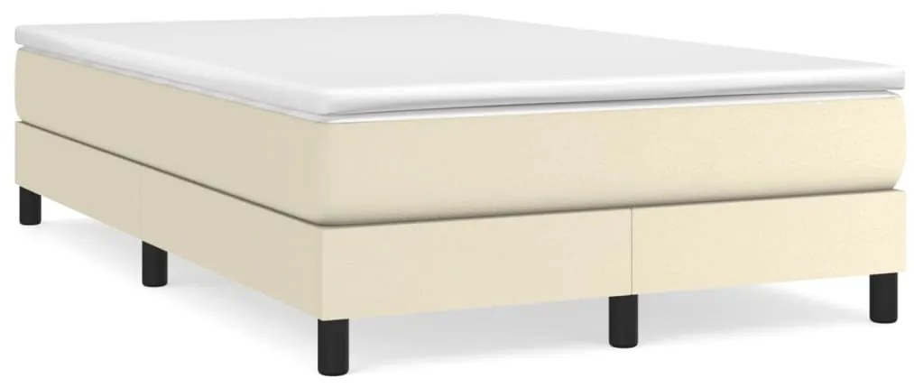 3120690 vidaXL Cadru de pat box spring, crem, 120x200 cm, piele ecologică