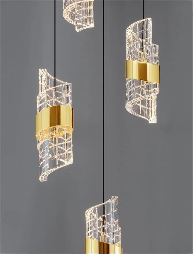 Lustra cu 5 pendule LED design modern Seneca