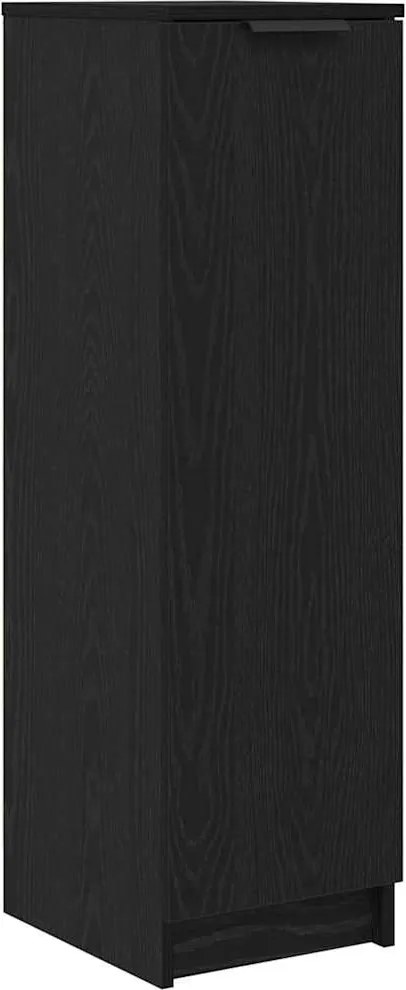 vidaXL Dulap pentru pantofi cu raft Stejar Negru 29,5 x 35 x 101 cm