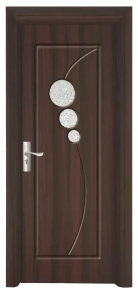 Usa Interior din MDF Novo Doors ND17, Cadru din Lemn Masiv, Geam Sablat, KIT COMPLET, Toc , Manere si balamale incluse (Culoare: Wenge, Dimensiune: