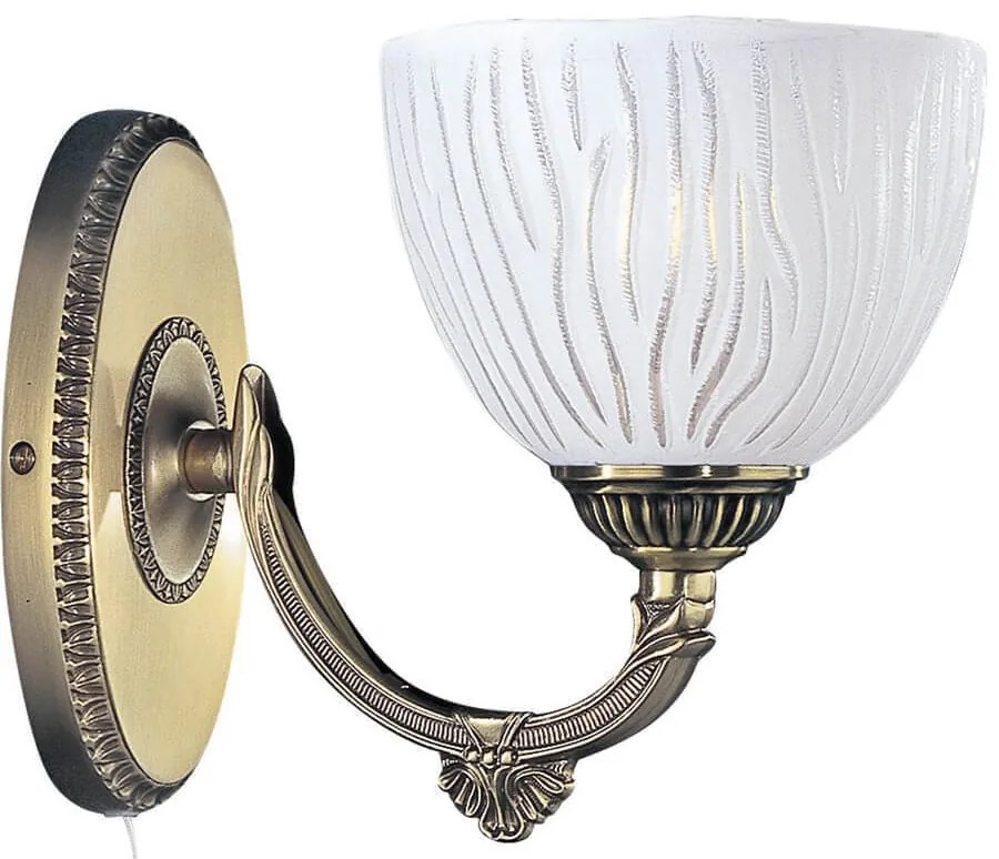Aplica de perete design clasic din alama si sticla 5600