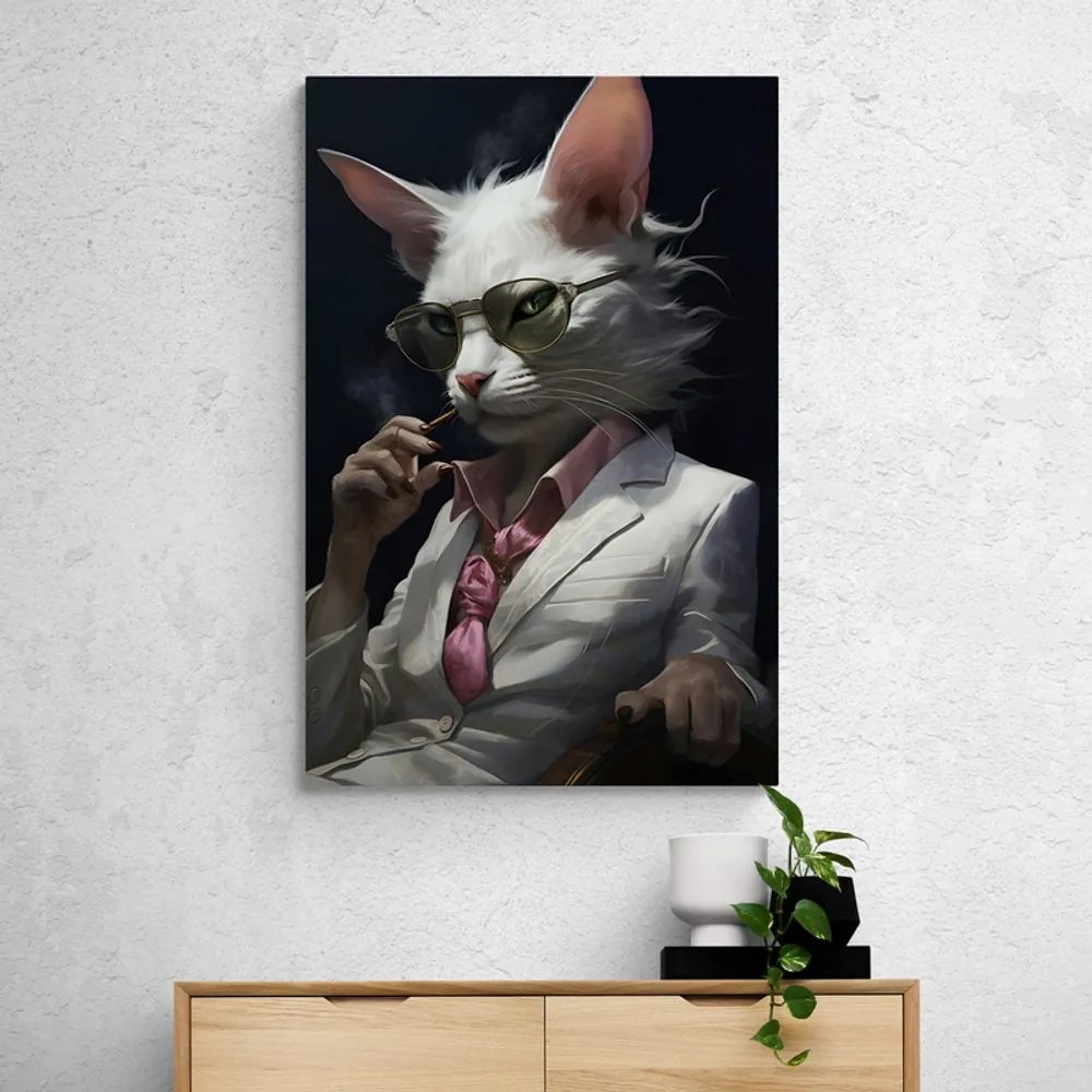 Tablou animal gangster pisică
