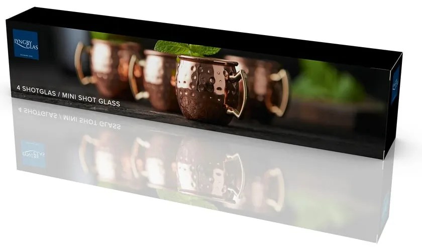 Căni arămii 4 buc. din oțel 80 ml Moscow Mule – Lyngby Glas