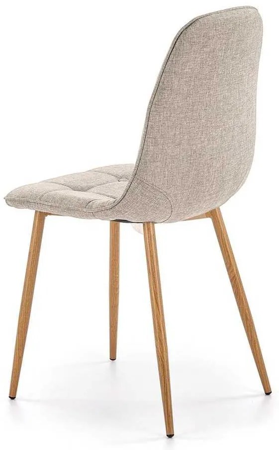 Scaun de bucătărie Zina, bej / lemn natural