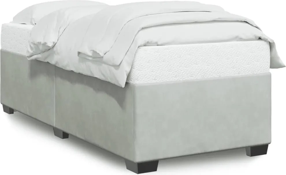 vidaXL Cadru de pat fără saltea, gri deschis, 80x200 cm, catifea