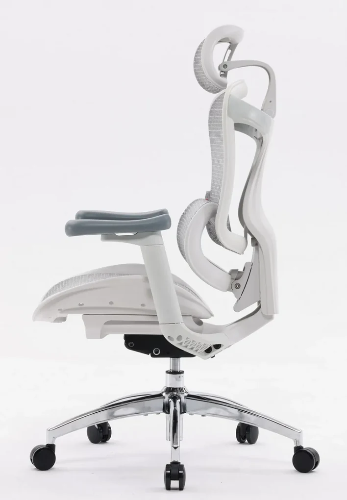 Scaun ergonomic SIHOO Doro, cotiere 3D ultra moi, suport lombar dinamic, spătar reglabil pe inaltime in 4 pozitii, tetiera 3D, mecanism inclinare/blocare in 3 pozitii, pivotant, Mesh, Gri