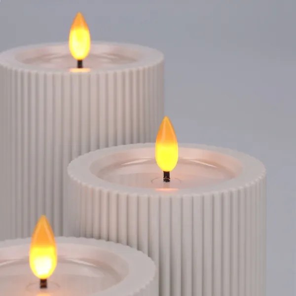BRILAGI - Set de 3 lumânări LED, LED/3xAAA, crem