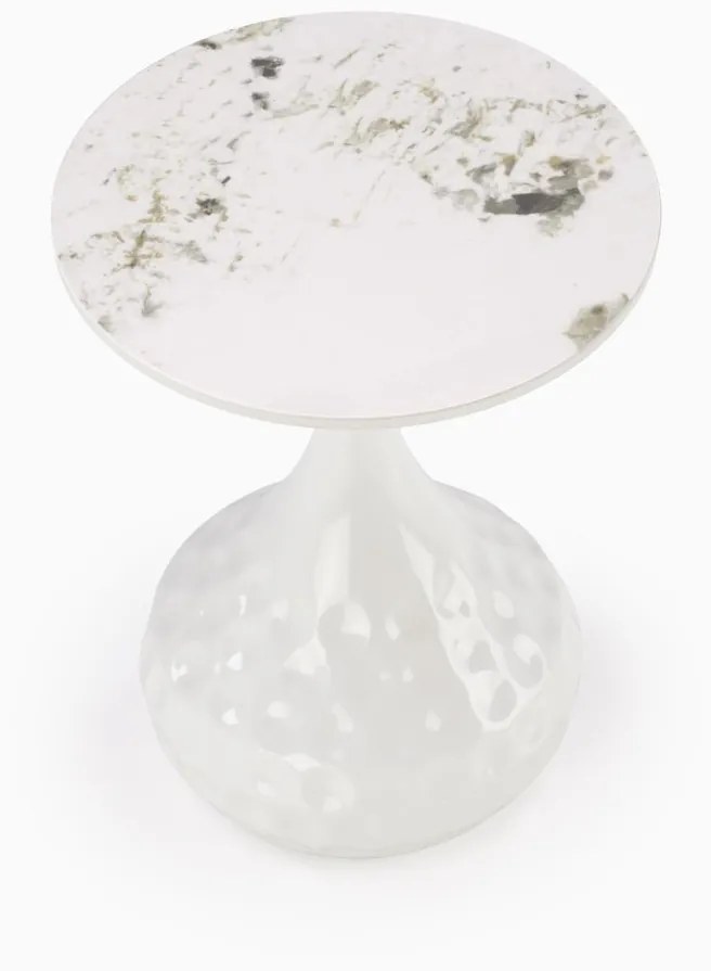 Masa de cafea Verde marmura alba/alb ø40/h52 cm