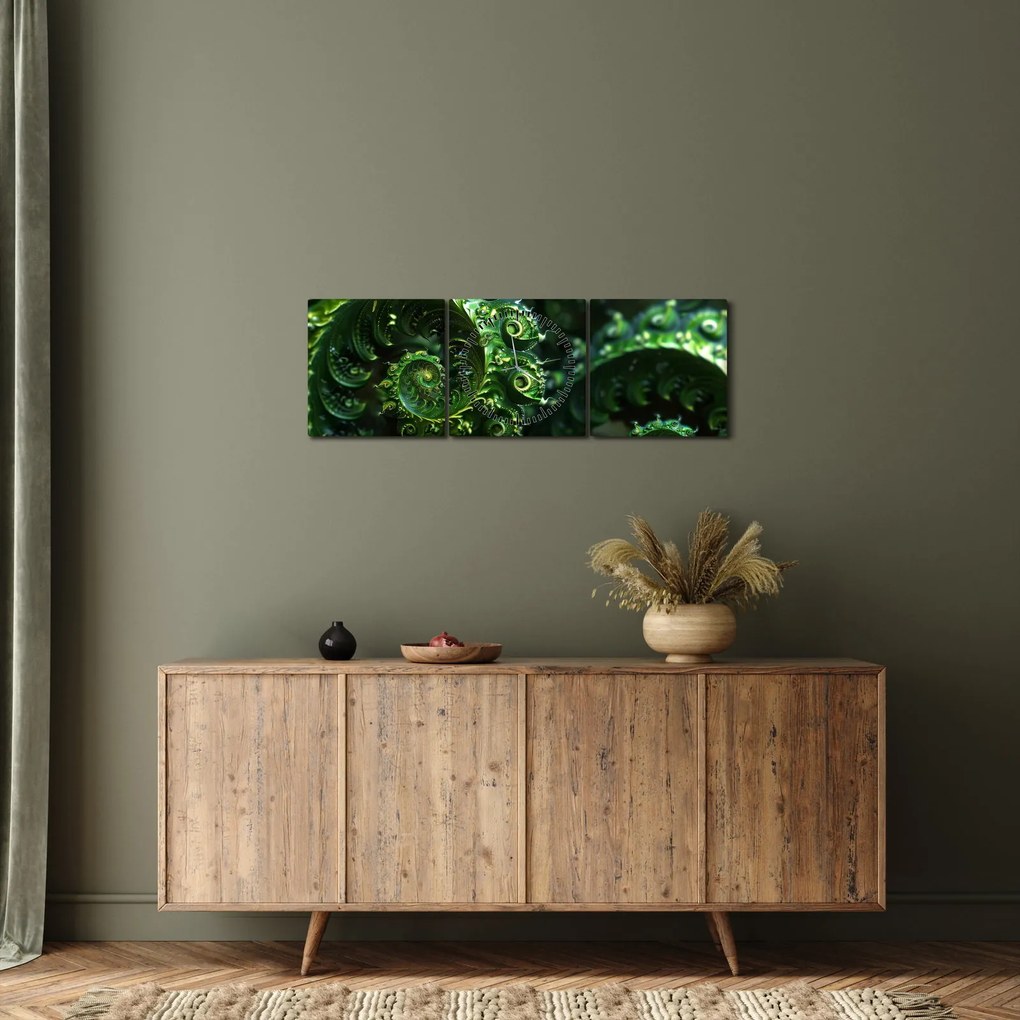 Tablou - Spirale (cu ceas) (90x30 cm)