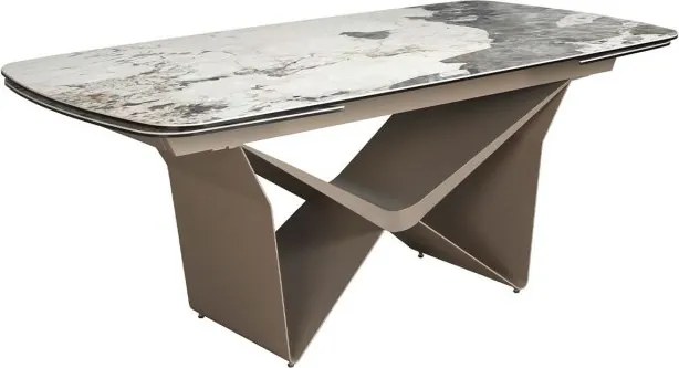 Masa extensibila deosebita design LUX Marble 200-290x100cm