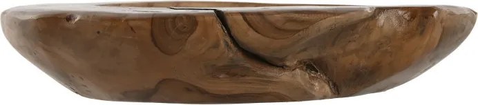 Lumânare decorativă tip ceară, stil natural rustic, culoare naturală, din ceară și lemn de tec, „Teak”