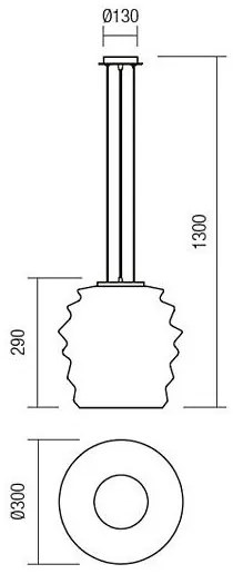 Pendul MAGMA Redo 01-1141 pe cablu, 1xE27/42W/230V, Ø 30 cm, crom lucios/alb