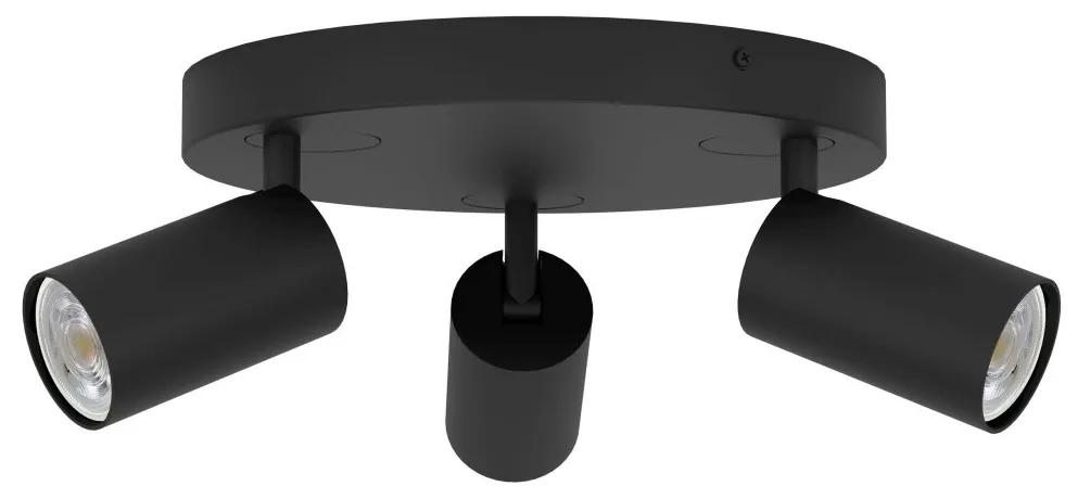 Plafoniera inteligenta, cu 3 spoturi design modern Telimbela-z negru