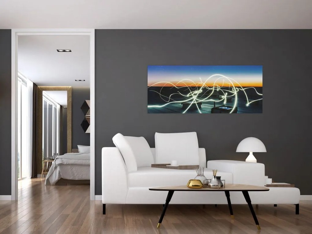 Tabloul - privire spre cer din acoperiș (120x50 cm)