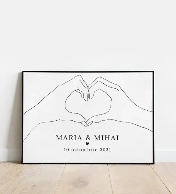 Tablou personalizat cu nume LOVE DRAW