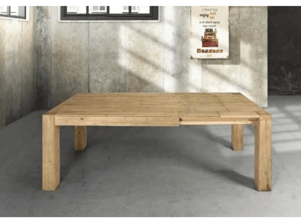 MASA FABIOLA - EXTENSIBILA FINISAJ BRAD PERIAT - LEMN NATUR PERIAT - 140 cm / 90 / h 77