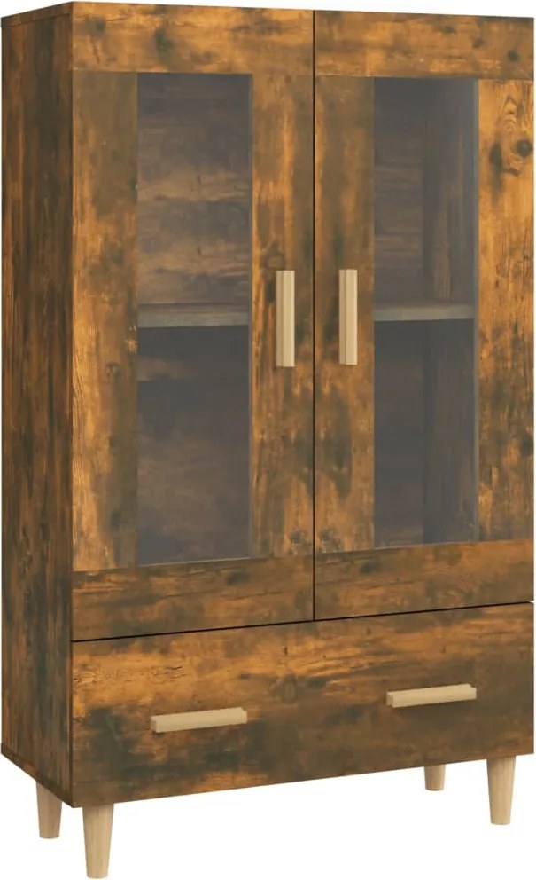 vidaXL Dulap înalt, stejar fumuriu, 70x31x115 cm, lemn compozit